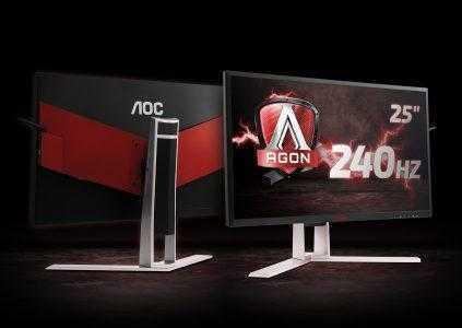 AOC AGON AG251FG — 24,5-дюймовый игровой монитор с частотой обновления 240 Гц, временем отклика 1 мс и поддержкой технологии NVIDIA G-SYNC