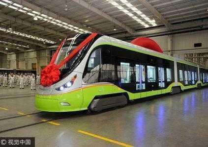 В Китае представлен первый в мире беспилотный трамвай