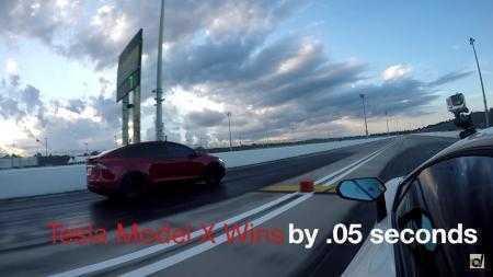 Электромобиль Tesla Model X поставил рекорд для серийных кроссоверов на дистанции четверть мили, обогнав Lamborghini Aventador [видео]