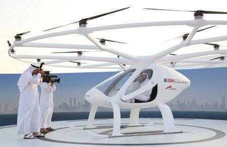 Немецкий стартап Volocopter провел первые тесты своего электрического летающего такси в Дубае [видео]