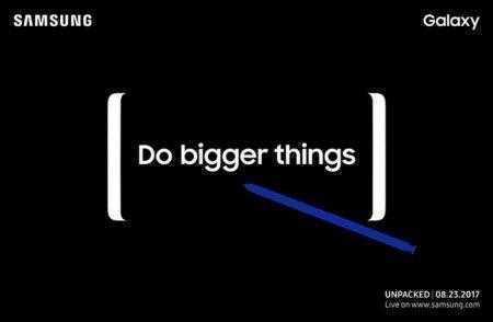 Смартфон Samsung Galaxy Note8 будет представлен 23 августа