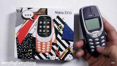 Новый телефон Nokia 3310 (2017) подвергли испытаниям на прочность [видео]