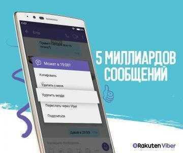 Пользователи Viber удалили 5 миллиардов сообщений за два года с момента запуска данной функции в мессенджере