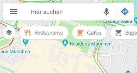 Разработчики Google Maps тестируют новую летающую панель поиска мест по категориям