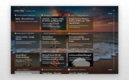 Расширение в браузеры Chrome и Firefox для поддержки функции Windows Timeline